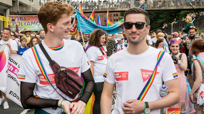 The UWE Bristol LGBT staff network at Bristol Pride.